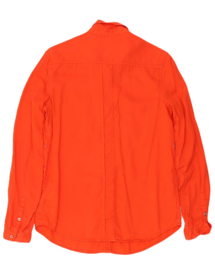 Calvin Klein Jeans Camisa para mujer Reino Unido 44 Lyocell naranja mediano