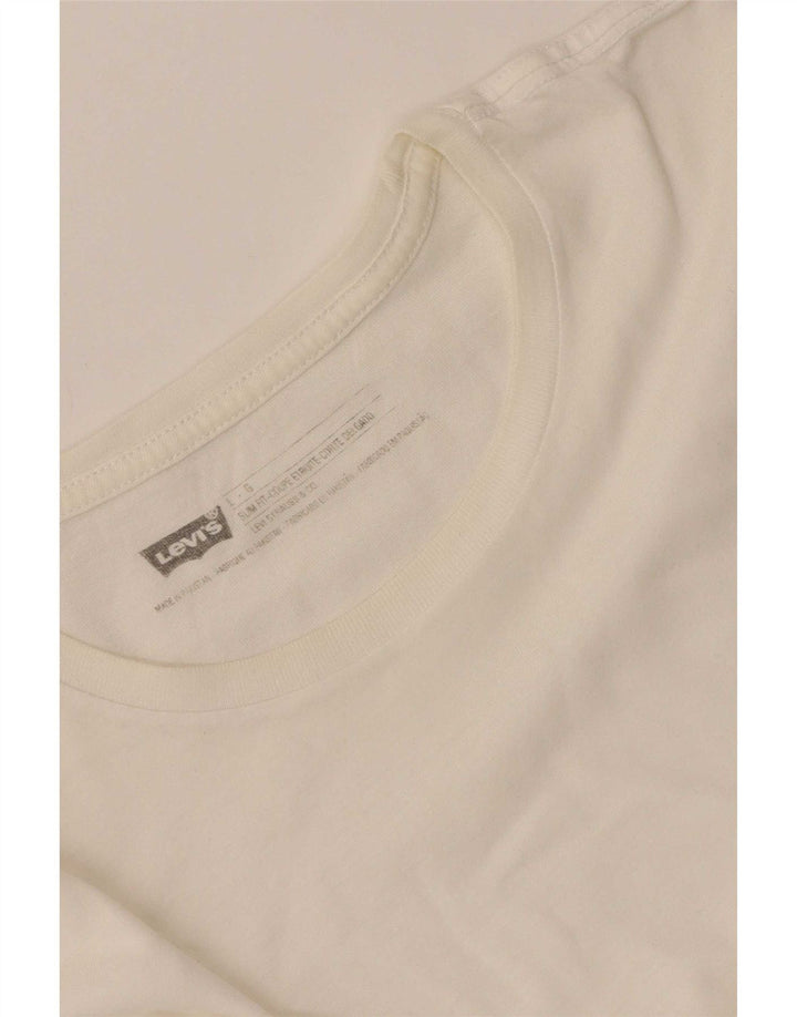 Levi's Camiseta ajustada para hombre Top Large White
