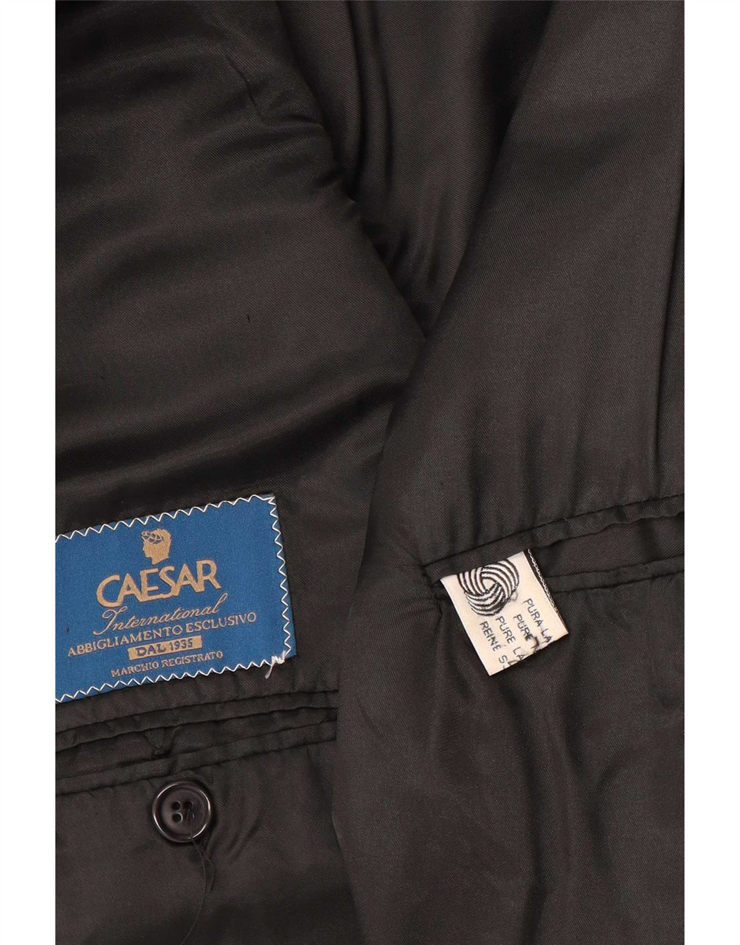 Caesar Chaqueta tipo blazer con doble botonadura para hombre UK 38 Lana gris medio