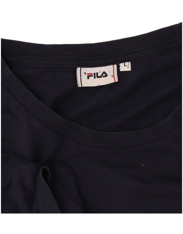 Fila - Camiseta para hombre, talla grande, azul marino