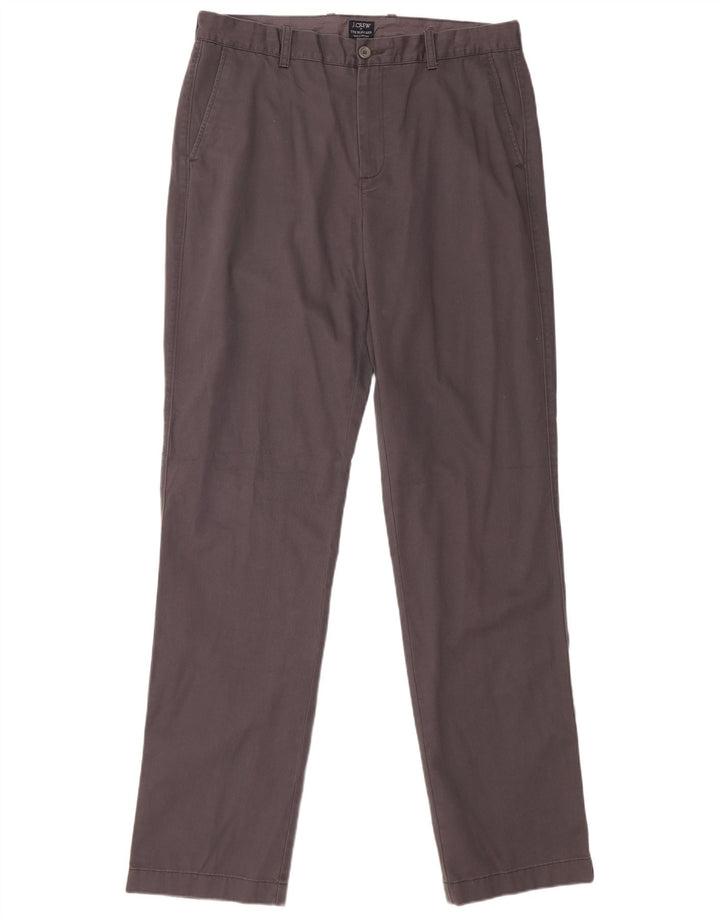 J. CREW Pantalones chinos rectos The Bleecker para hombre W34 L36 Algodón gris