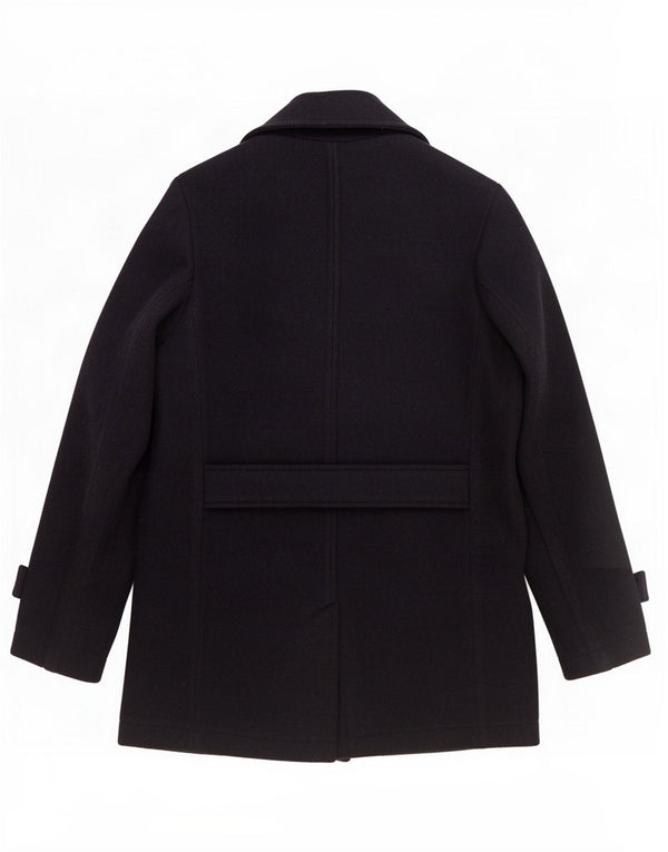 Zara Mens Pea Coat UK 42 XL Navy Blue Polyester