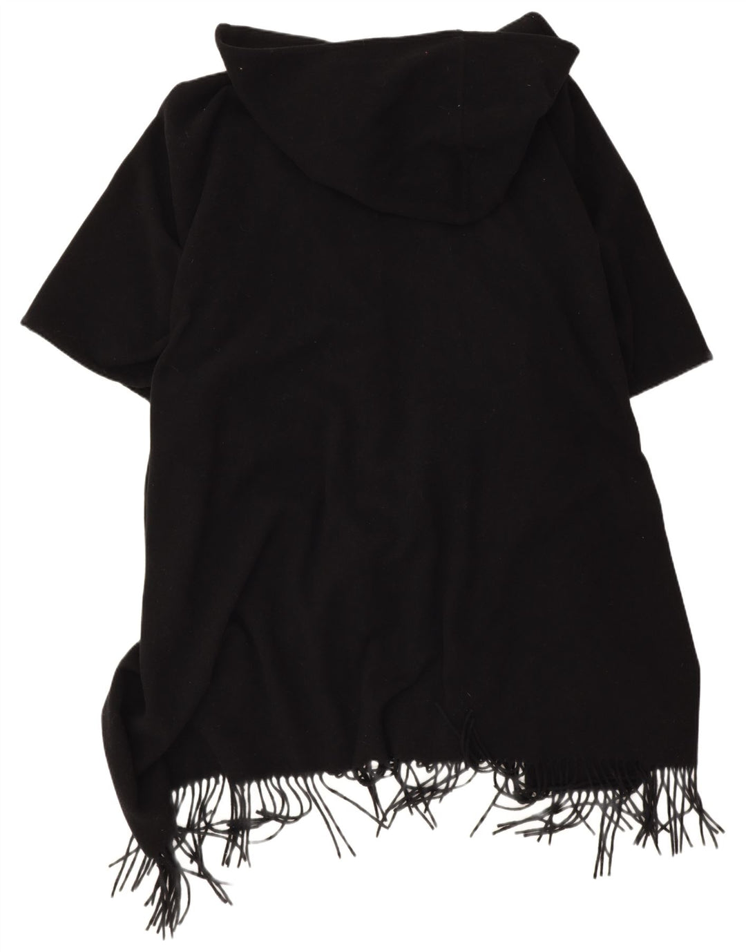 Poncho con capucha para mujer Easy Comfort, talla única, lana negra