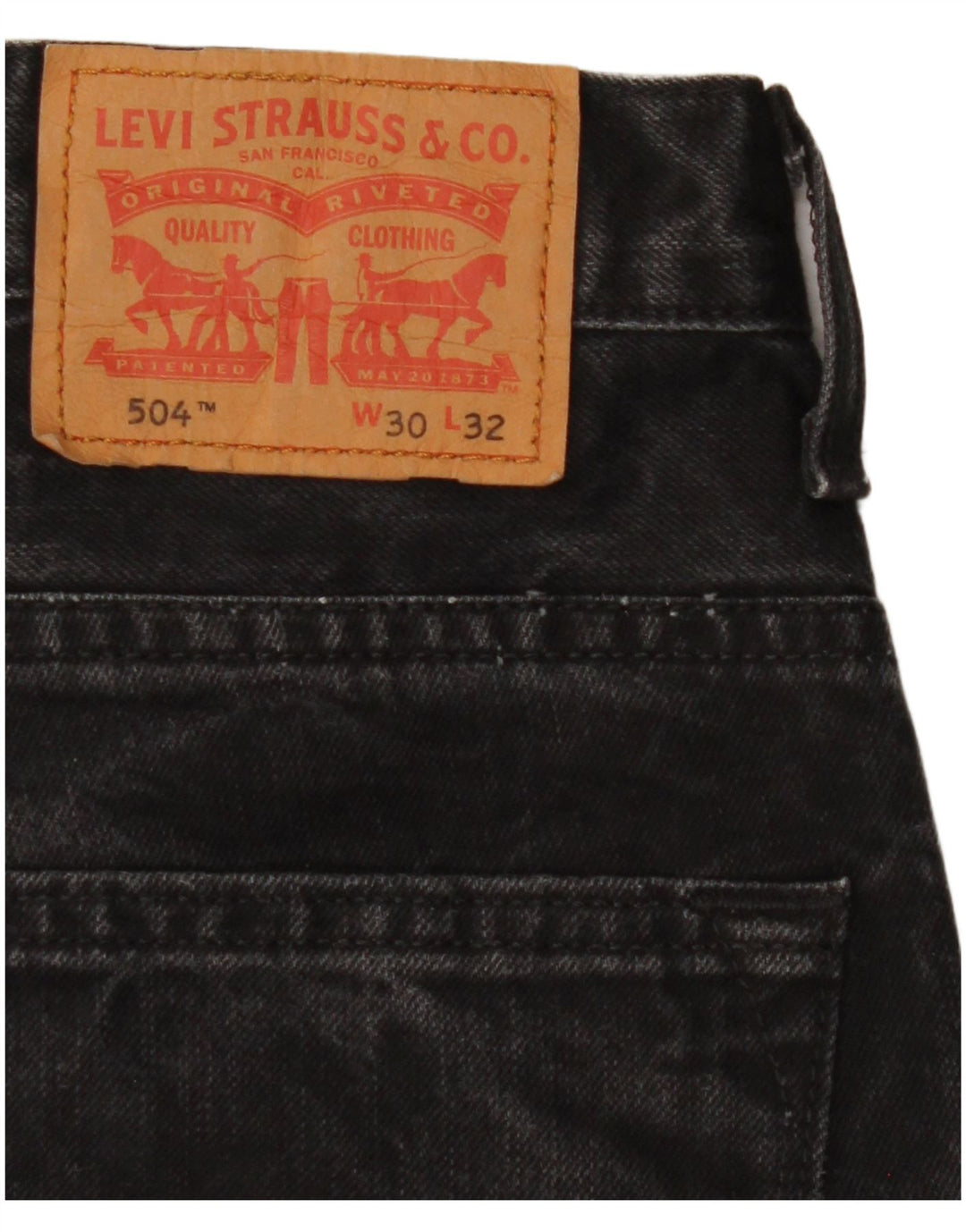 Levi's Jeans rectos 504 para hombre W30 L32 Algodón negro