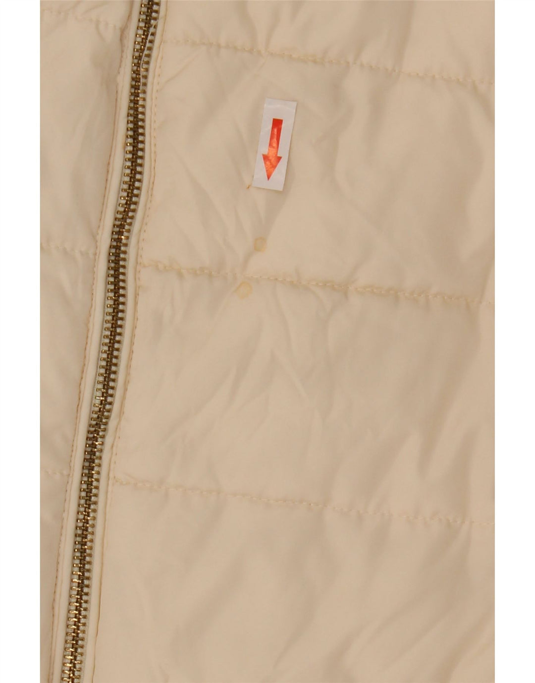 Zara Mujer Chaqueta Acolchada Extragrande UK 10 Small Poliéster Blanco