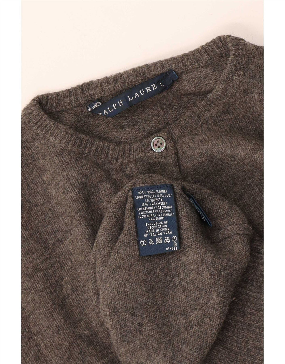 Ralph Lauren - Cárdigan para mujer, talla grande, lana gris, Reino Unido 16