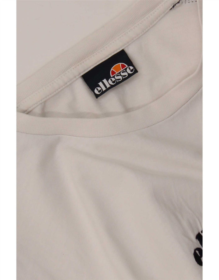 Ellesse Hombre Camiseta Gráfica Top Small Blanco Colorblock