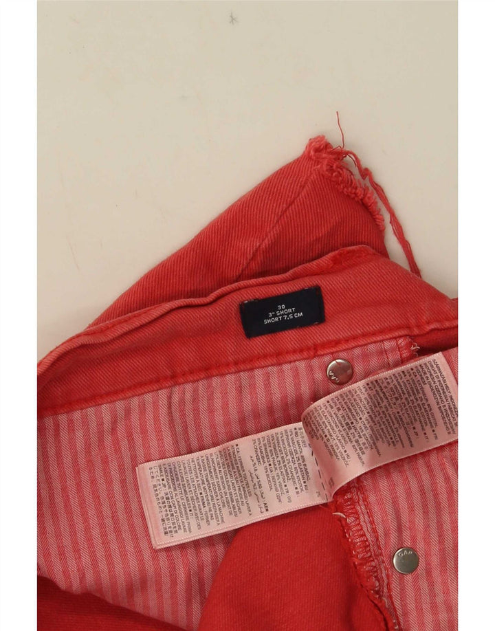 Pantalones cortos de mezclilla Gap para mujer W30 Algodón rojo medio