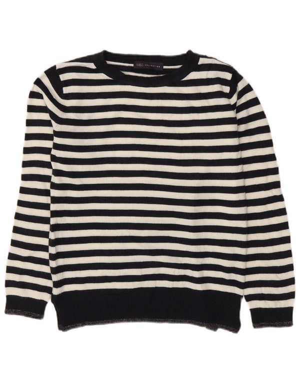 Marks & Spencer Jersey con Cuello Barco para Mujer UK 8 Small Azul Marino