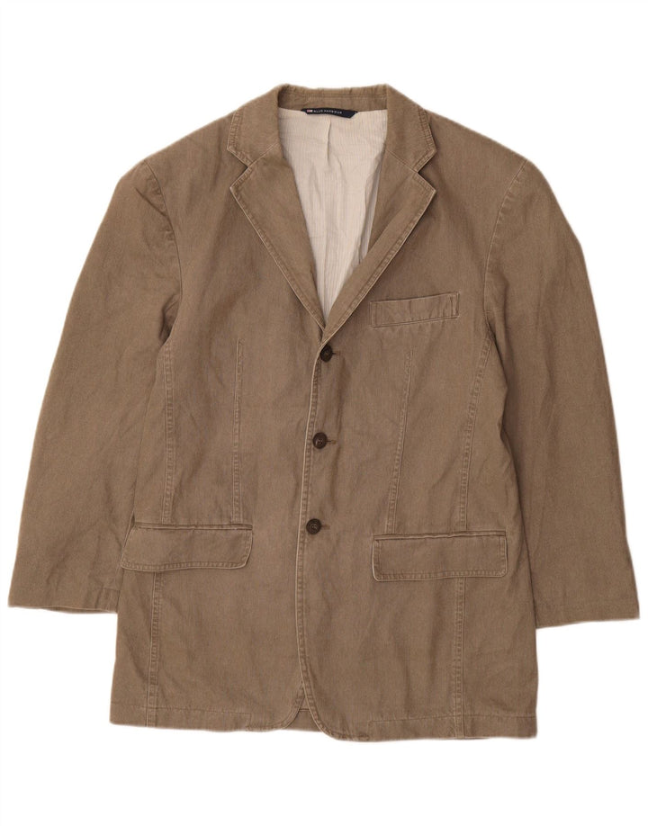 Marks & Spencer Chaqueta tipo blazer de 3 botones para hombre UK 36 Small Khaki Pinstripe