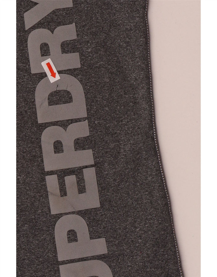 Superdry Camiseta gráfica para mujer Top UK 44 Poliéster moteado gris grande