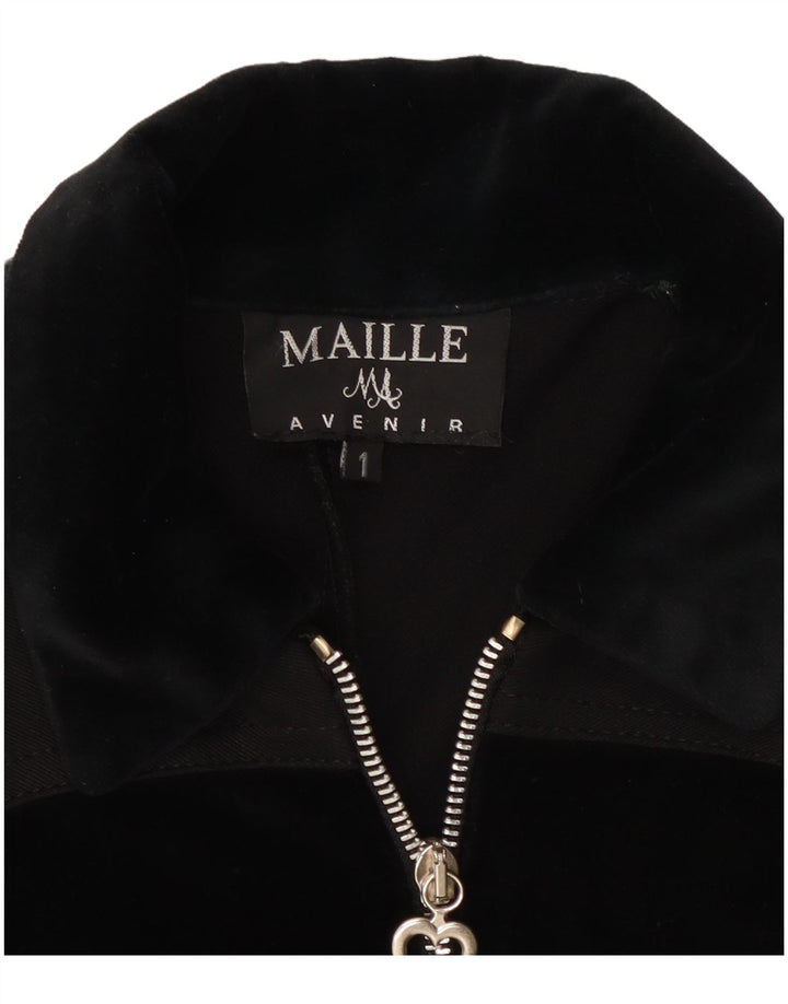 Maille Chaqueta tipo blusón para mujer UK 8 Small Black Colourblock Nylon