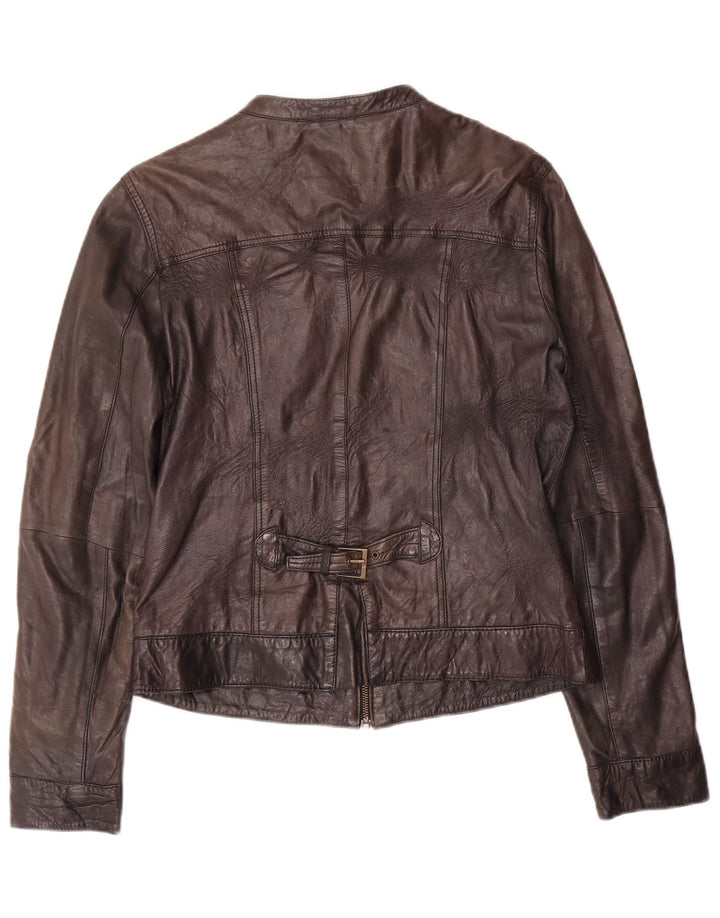 Conbipel Chaqueta de cuero corta para mujer IT 46 Cuero negro grande