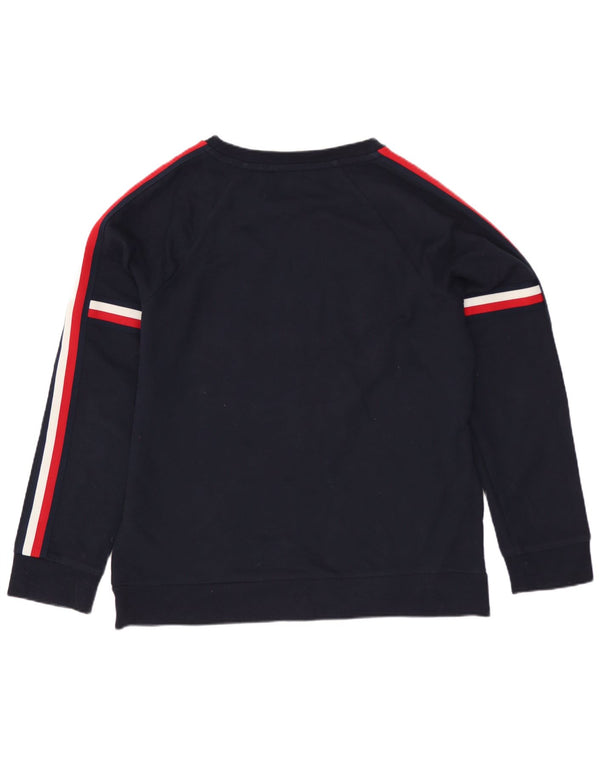 Tommy Hilfiger Sudadera gráfica para mujer Jumper UK 14 Medium Azul marino