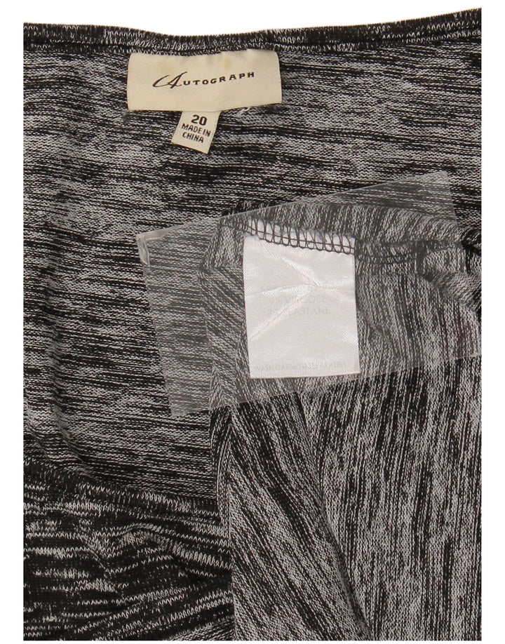 Marks & Spencer Blusa Autograph para Mujer Top UK 20 2XL Negro Moteado