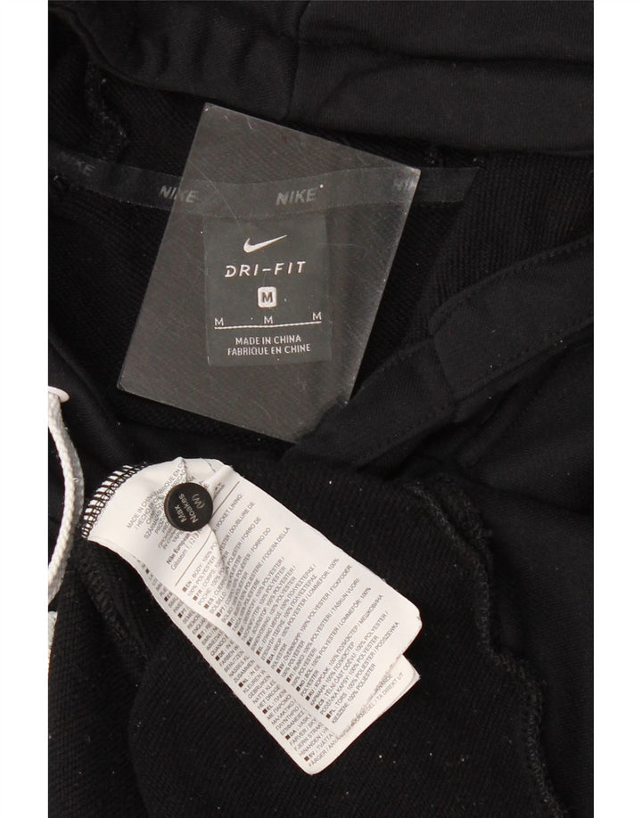 Nike Dri Fit Graphic Sudadera con capucha para hombre, talla mediana, poliéster negro