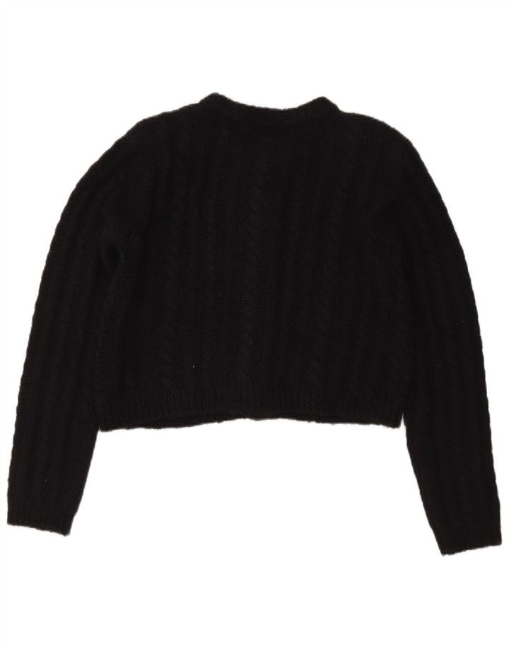 Massimo Dutti Cárdigan Corto Extragrande para Mujer UK 10 Small Negro