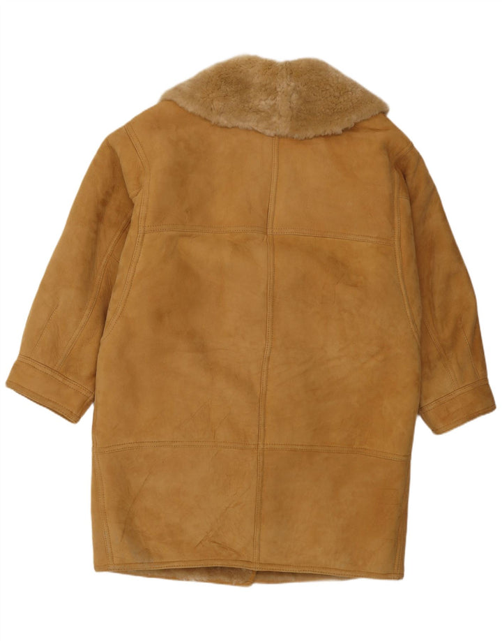 Vintage mujer suelta ajuste shearling abrigo IT 44 Medio Beige Shearling