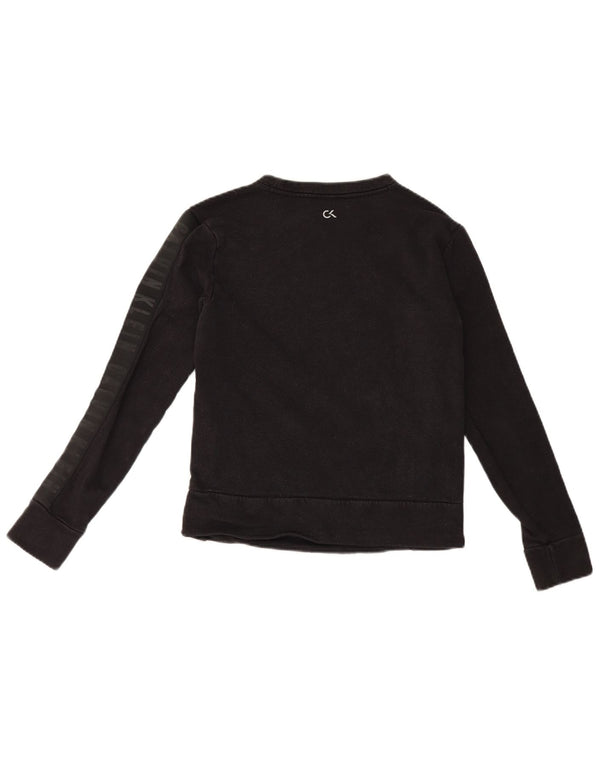 Calvin Klein Sudadera de gran tamaño con gráfico para mujer UK 6 XS Negro