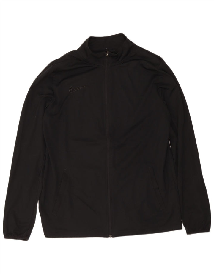 Nike Hombre Dri Fit Chándal Top Chaqueta XL Poliéster Negro
