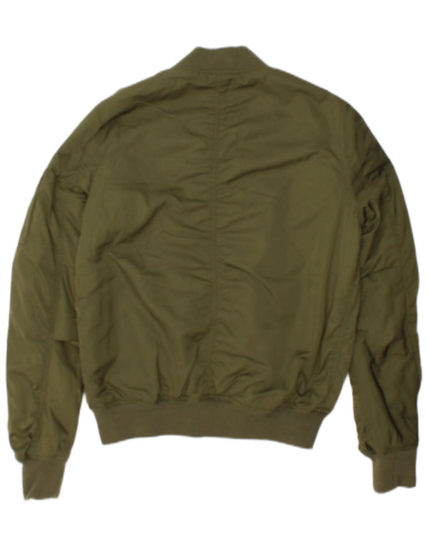 Topshop Chaqueta Bomber para Mujer UK 8 Small Caqui Poliéster