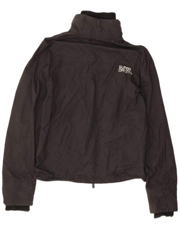 Superdry Chaqueta impermeable para hombre, talla 36, nailon negro pequeño