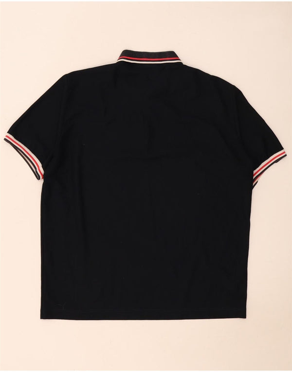 AUSTRALIAN L'ALPINA Mens Polo Shirt IT 56 XL Navy Blue Striped