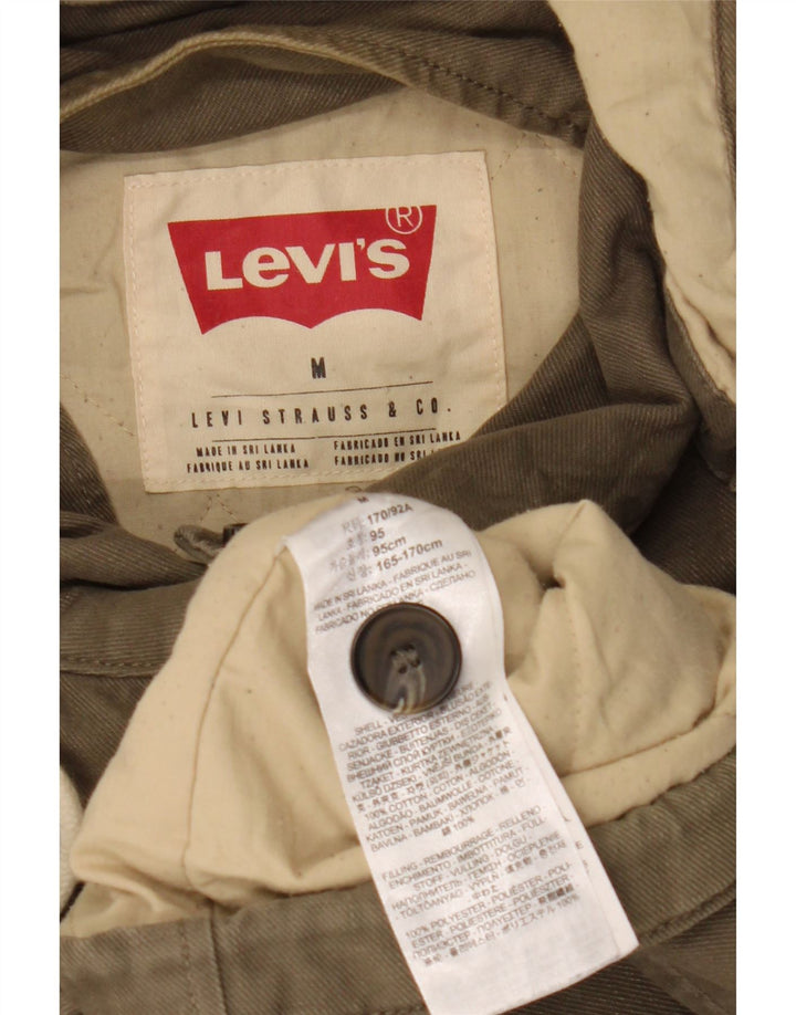Levi's Chaqueta militar con capucha para hombre UK 38 Algodón caqui mediano