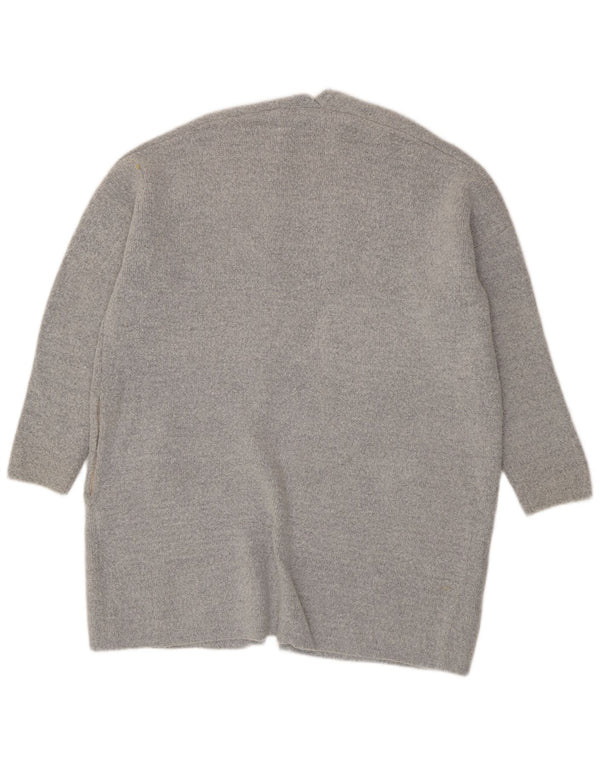 Oasis Suéter tipo cárdigan abierto de gran tamaño para mujer UK 46 Acrílico gris grande