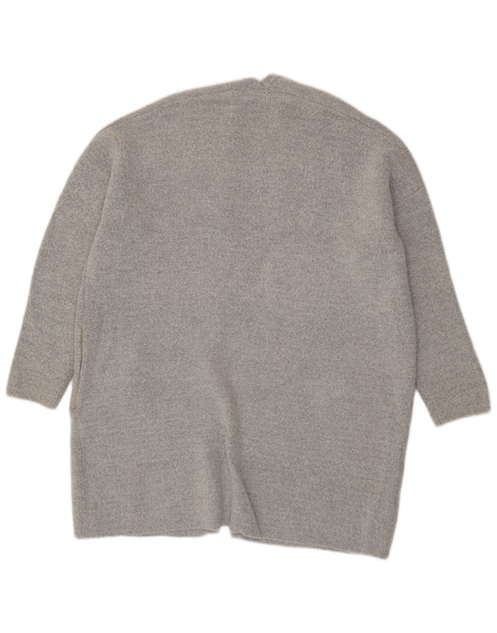 Oasis Suéter tipo cárdigan abierto de gran tamaño para mujer UK 46 Acrílico gris grande