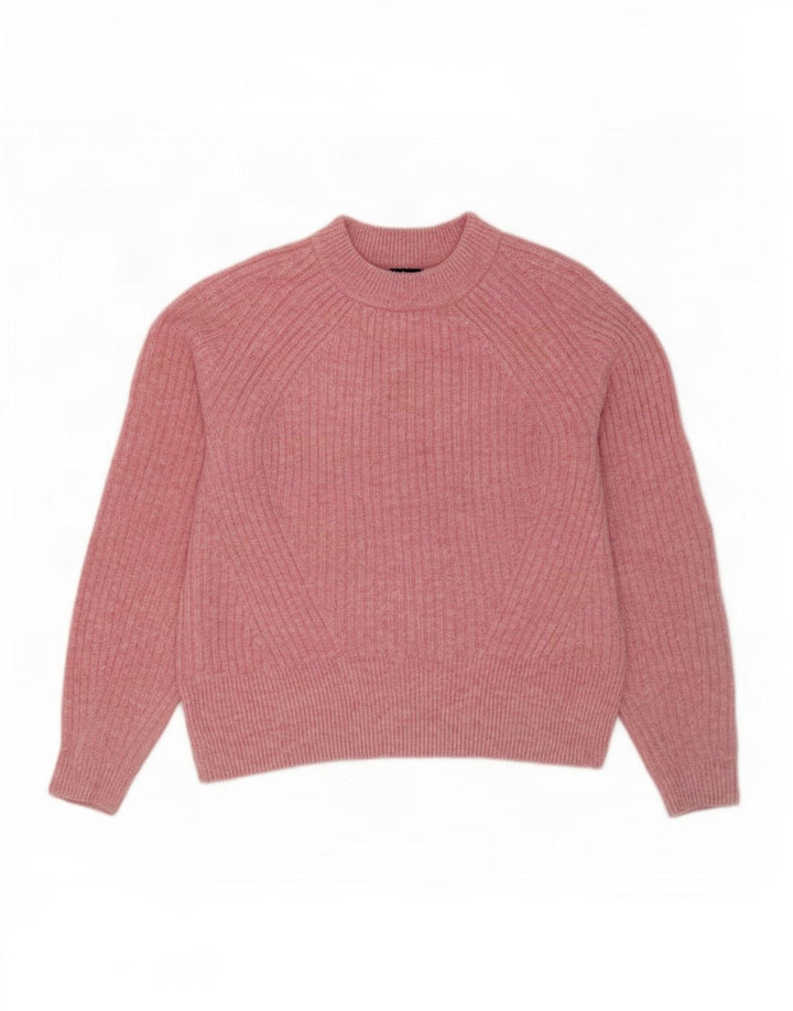 Marks & Spencer Suéter de Cuello Redondo de Gran tamaño para Mujer UK 10 Small Pink