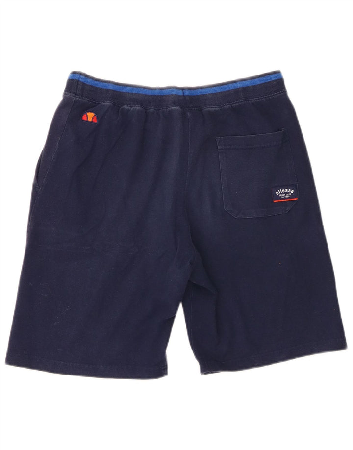 Ellesse Mens Graphic Sport Shorts Algodón Azul Marino Medio