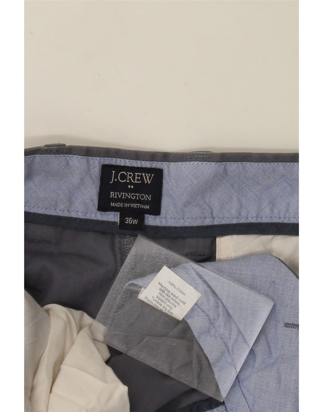 J. CREW Pantalones cortos chinos Rivington para hombre W36 Algodón gris grande