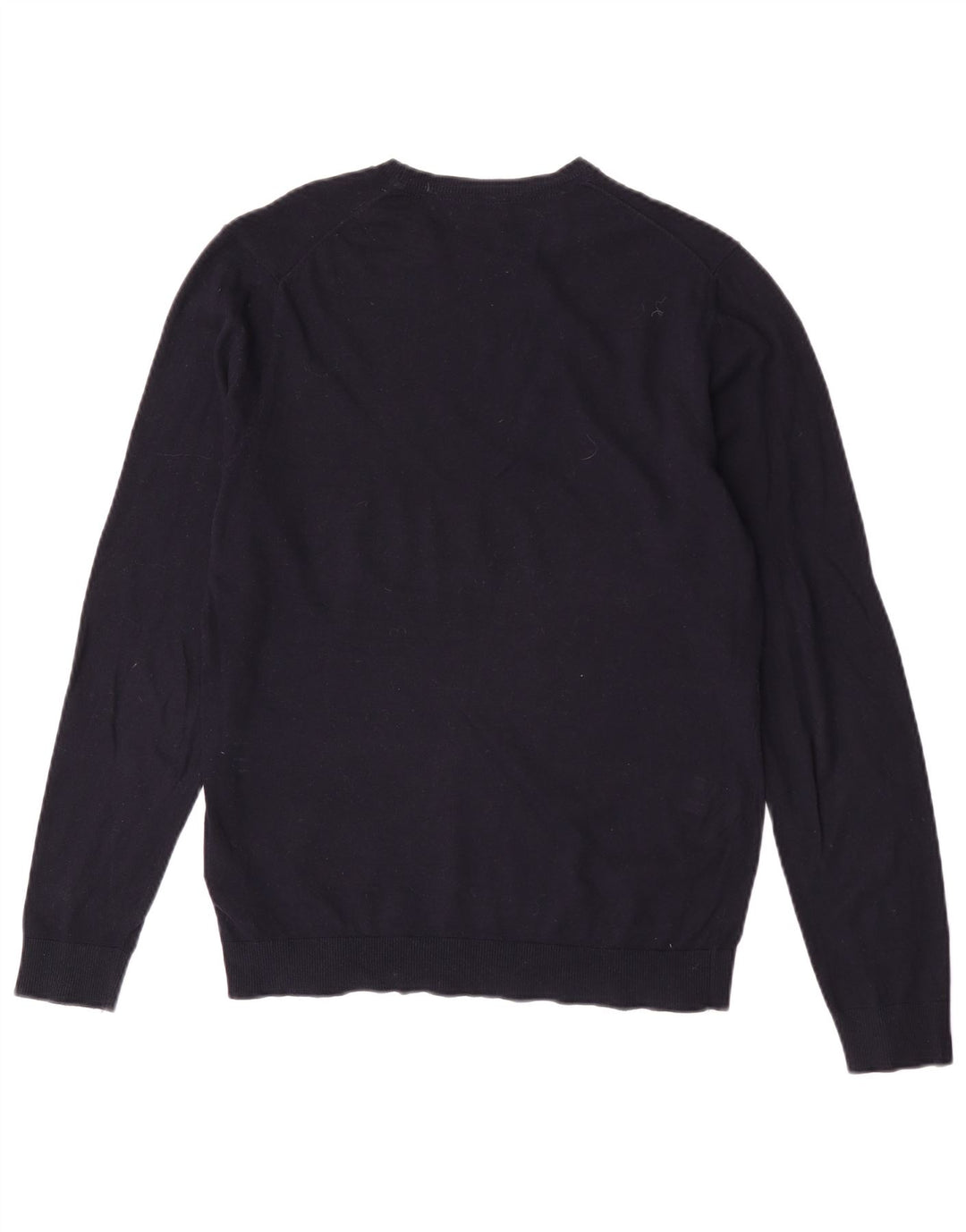 Massimo Dutti Jersey Cuello Redondo Hombre Medio Azul Marino Algodón