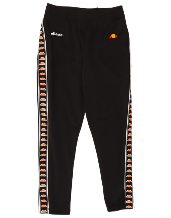 Ellesse Pantalones de chándal gráficos para mujer UK 10 Small Poliéster negro