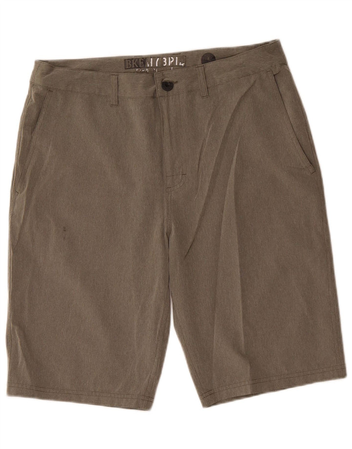 BKE Pantalones cortos chinos para hombre W33 Poliéster gris medio