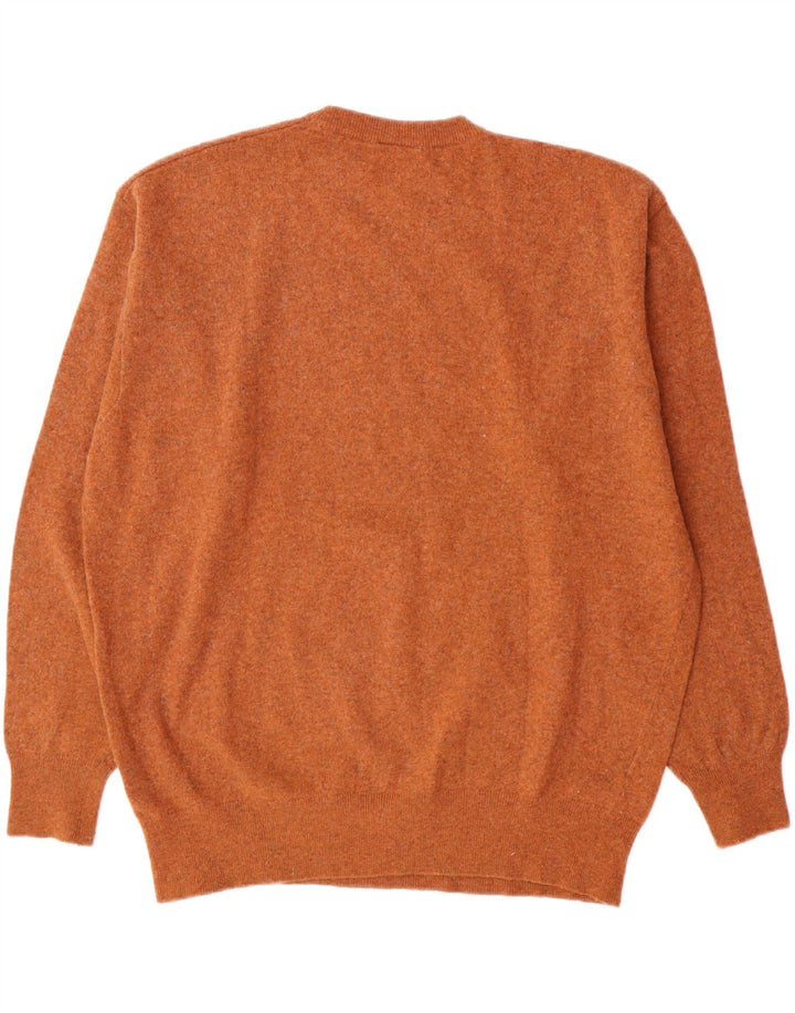 Lacoste Jersey de cuello redondo para hombre talla 6 XL lana de cordero marrón