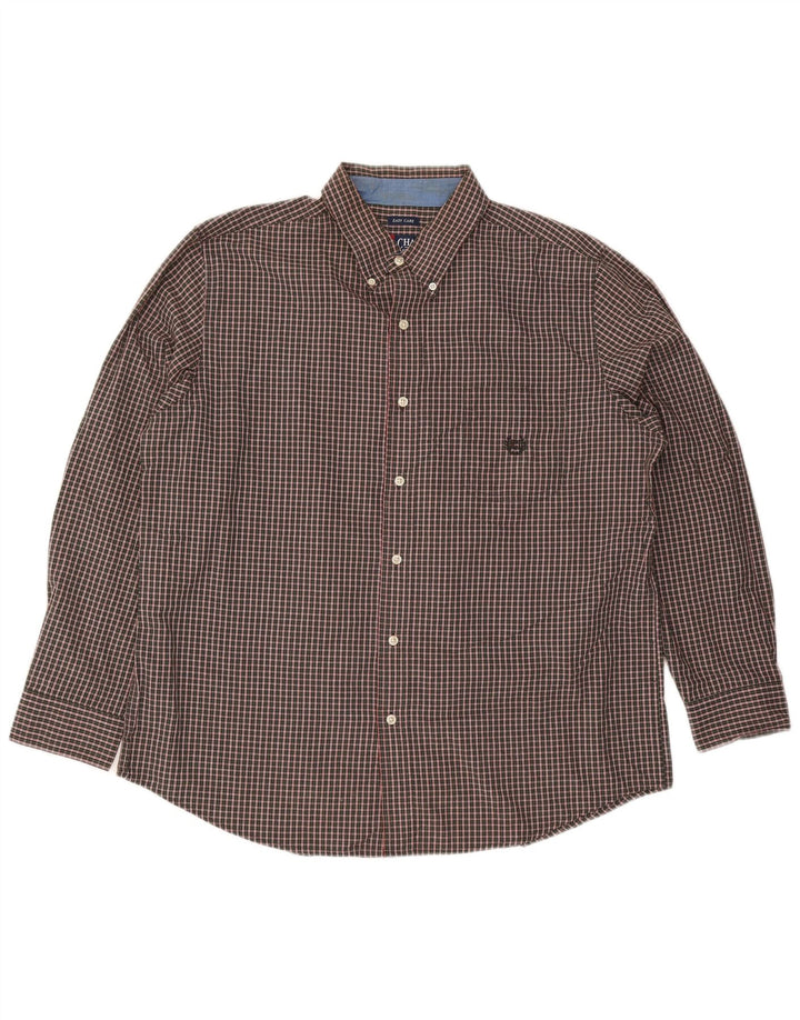 Chaps Camisa Hombre XL Marrón Cuadros Algodón