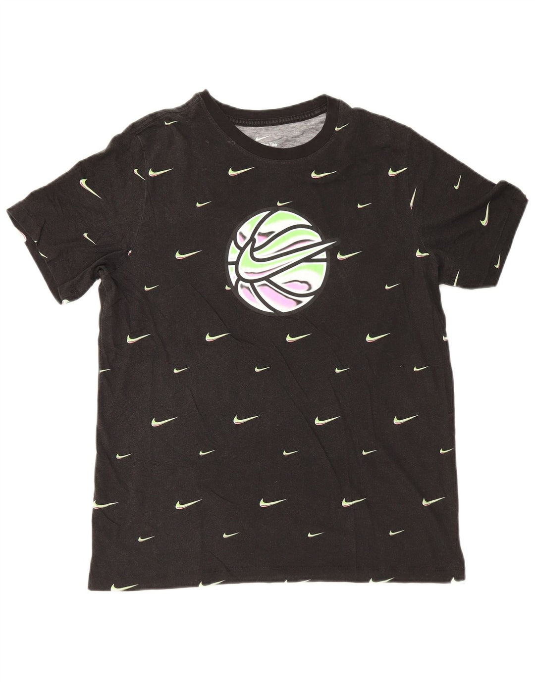 Nike - Camiseta gráfica para hombre, talla grande, algodón negro
