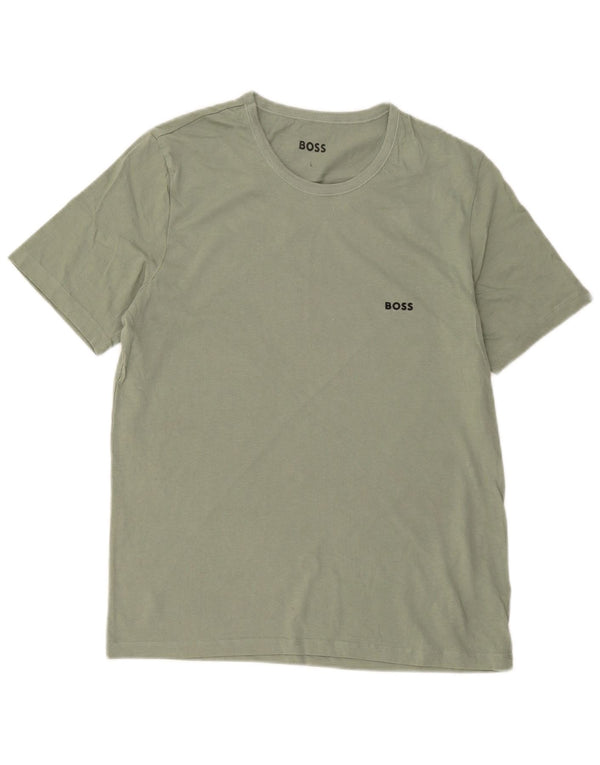 Hugo Boss Camiseta para mujer Top UK 46 Grande Algodón verde