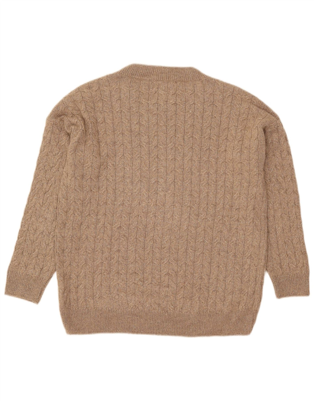 Massimo Dutti Jersey Oversize con Cuello Redondo para Mujer UK 10 Small Gris