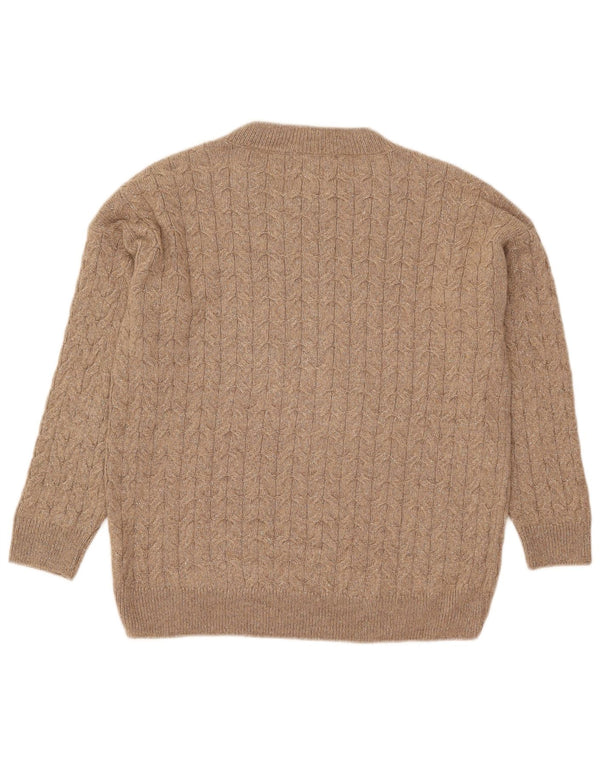 Massimo Dutti Jersey Oversize con Cuello Redondo para Mujer UK 10 Small Gris