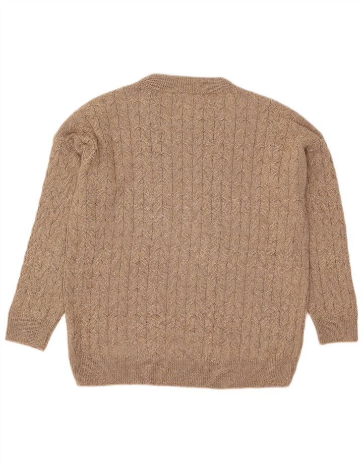 Massimo Dutti Jersey Oversize con Cuello Redondo para Mujer UK 10 Small Gris