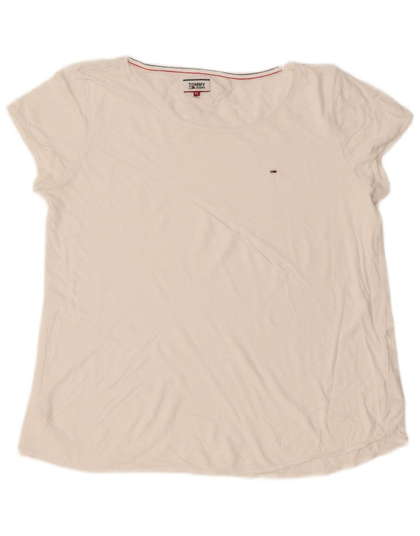 Tommy Hilfiger Camiseta para Mujer Top UK 40 XL Algodón Blanco