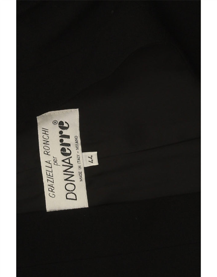 Vintage Mujer 1 Botón Blazer Chaqueta IT 44 Medio Negro