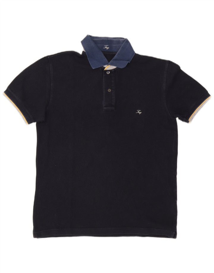 Fay Polo De Rugby Hombre Mediano Azul Marino Algodón