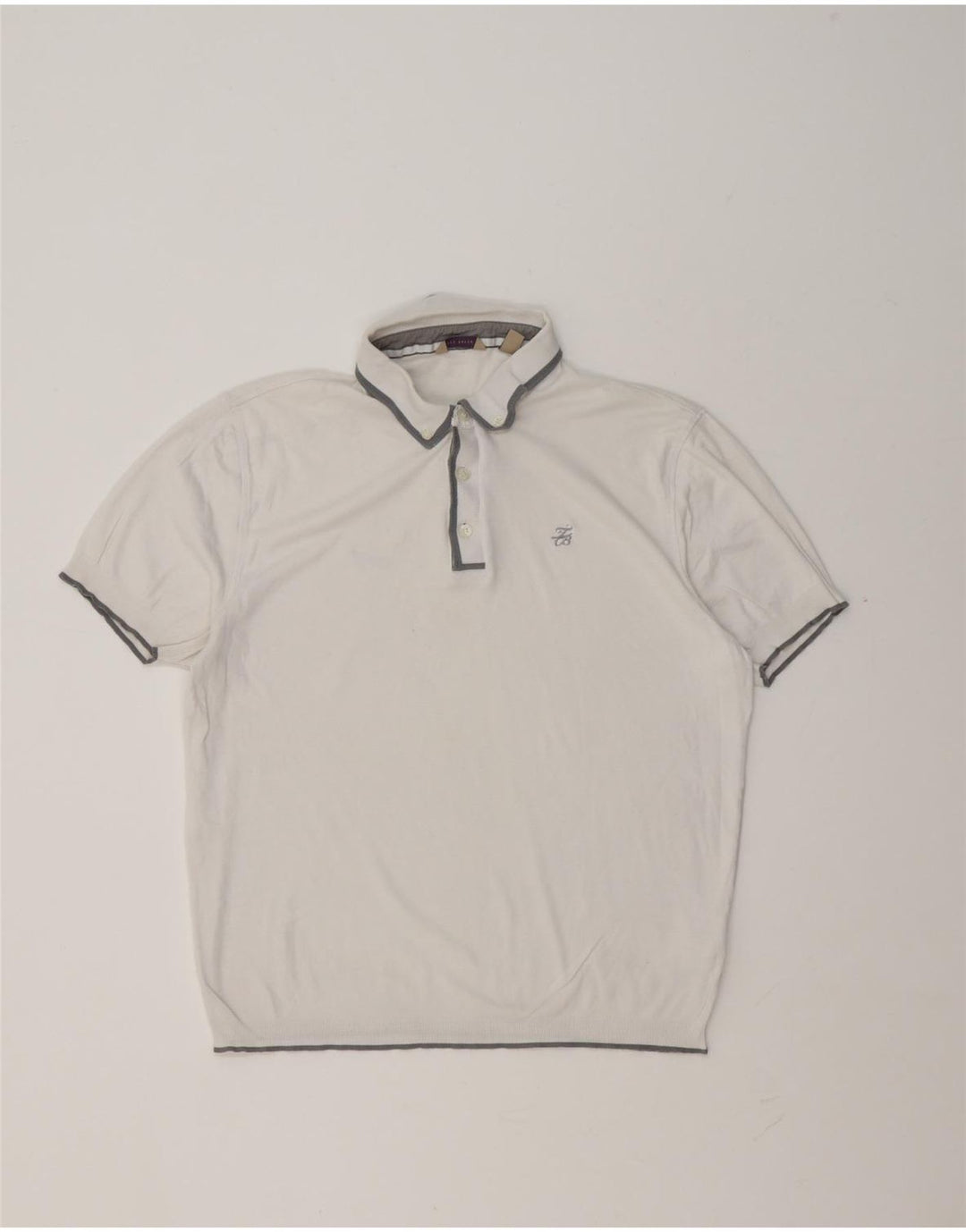 Polo Ted Baker para hombre talla 5 XL algodón blanco
