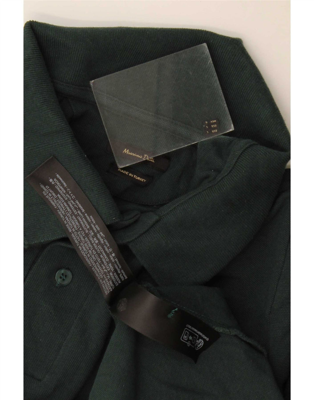 Massimo Dutti Polo Regular Fit Hombre Algodón Verde Grande