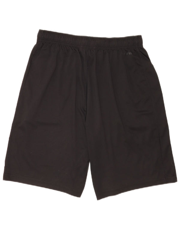 Nike Pantalones cortos deportivos de ajuste regular con gráfico para hombre, poliéster negro grande