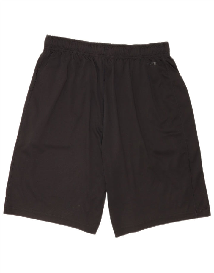 Nike Pantalones cortos deportivos de ajuste regular con gráfico para hombre, poliéster negro grande